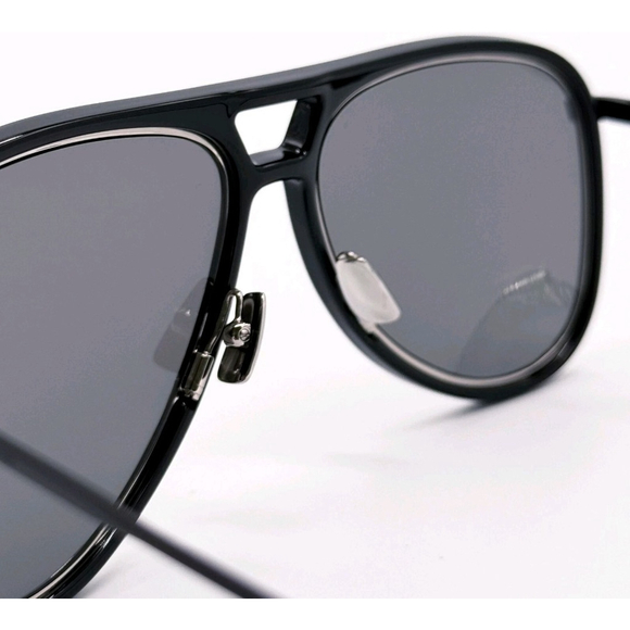 NEW SAINT LAURENT CLASSIC 11 RIM 002 BLACK, SILVER SUNGLASSES - Picture 2 of 16